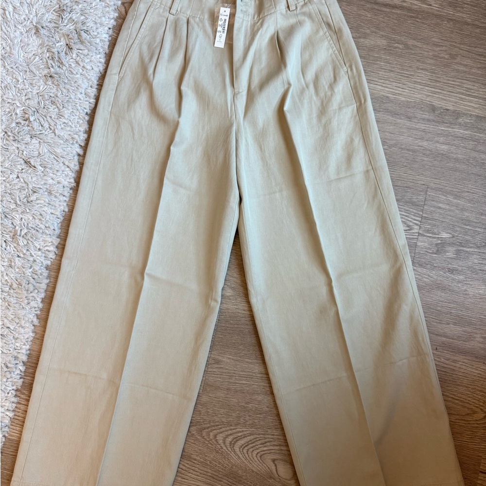 Madewell Petite Harlow Wide-Leg Pant in Vintage Khaki